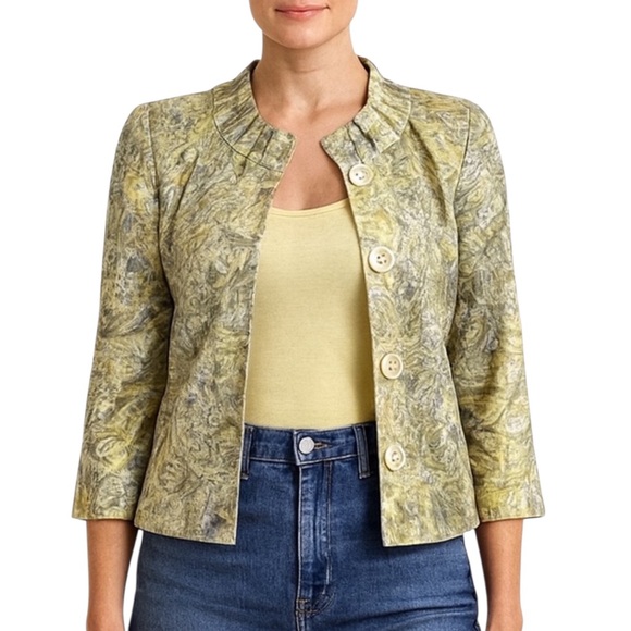 People Like Frank Metallic Green Swing Jacket - Picture 2 of 7